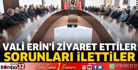 Vali Erin'i ziyaret ettiler