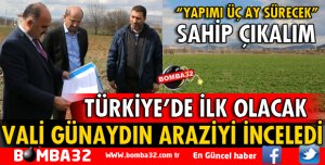 VALİ GÜNAYDIN BAĞIMLILIK TEDAVİ ve REHABİLİTASYON MERKEZİ ARAZİSİNİ İNCELEDİ