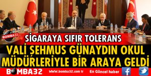 VALİ GÜNAYDIN OKUL MÜDÜRLERİYLE BULUŞTU