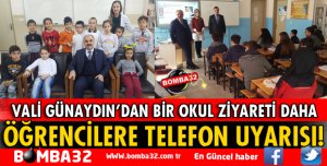 VALİ GÜNAYDIN OKUL ZİYARETLERİNE DEVAM EDİYOR