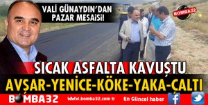 VALİ GÜNAYDIN PAZAR TATİLİNDE SICAK ASFALT ÇALIŞMALARINI İNCELEDİ