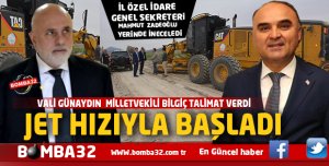 VALİ GÜNAYDIN TALİMAT VERDİ JET HIZIYLA BAŞLADI 