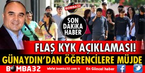 VALİ GÜNAYDIN'DAN ÜNİVERSİTE ÖĞRENCİLERİNE MÜJDE!