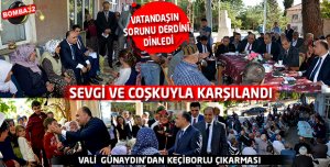 VALİ GÜNAYDIN KÖY ZİYARETLERİ DEVAM EDİYOR  