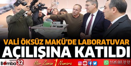 Vali Öksüz laboratuvarı açılışına katıldı