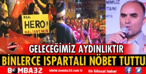 VALİ ŞEHMUS  GÜNAYDIN DEMOKRASİ NÖBETİ'NDE KONUŞTU