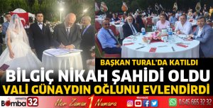 Vali Şehmus Günaydın oğlunu evlendirdi