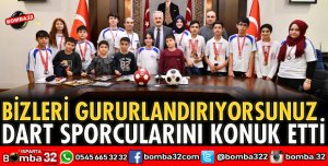 VALİ SEYMENOĞLU DART SPORCULARINI KONUK ETTİ