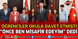 VALİ SEYMENOĞLU ÖĞRENCİLERİ AĞIRLADI