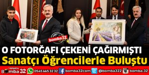 VALİ SEYMENOĞLU SANATÇI ÖĞRENCİLERİ KABUL ETTİ