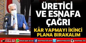 VALİ SEYMENOĞLU, ÜRETİCİ VE ESNAFA SESLENDİ