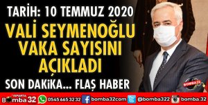 VALİ SEYMENOĞLU VAKA SAYISINI AÇIKLADI