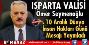 VALİ SEYMENOĞLU'NDAN 10 ARALIK DÜNYA İNSAN HAKLARI GÜNÜ MESAJI