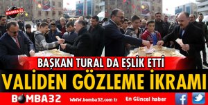 VALİDEN VATANDAŞA GÖZLEME İKRAMI