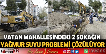 Vatan Mahallesindeki 2 sokağın yağmur suyu problemi çözülüyor