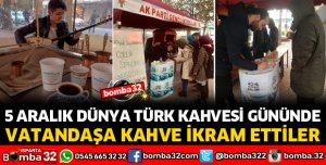 VATANDAŞA TÜRK KAHVESİ İKRAM ETTİLER