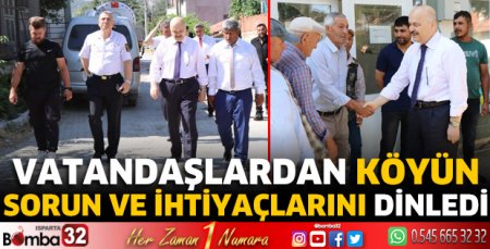Vatandaşlarından köyün sorun ve ihtiyaçlarını dinledi