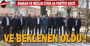 VE BEKLENEN OLDU  AK PARTİ'YE GEÇTİLER !