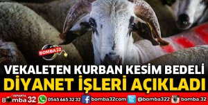 VEKALETEN KURBAN KESİM BEDELİ 890 LİRA
