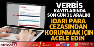 VERBİS KAYITLARINDA SON GÜN 31 ARALIK!    