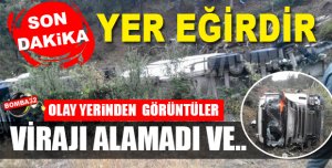 Virajı alamadı, uçuruma yuvarlandı.