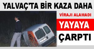 VİRAJI ALAMADI   YAYAYA ÇARPTI !