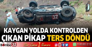 Yağış kaza getirdi