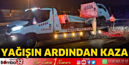 Yağışın ardından kaza