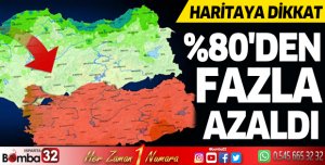 Yağışlar yüzde 80'den fazla azaldı