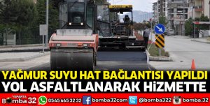 Yağmur suyu hat bağlantısı yapıldı