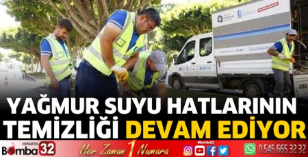 Yağmur suyu hatlarının temizliği devam ediyor