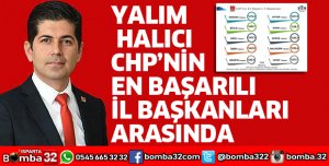 YALIM HALICI CHP’NİN EN BAŞARILI İL BAŞKANLARI ARASINDA
