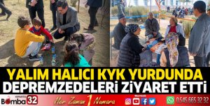 Yalım Halıcı KYK Yurdunda depremzedeleri ziyaret etti