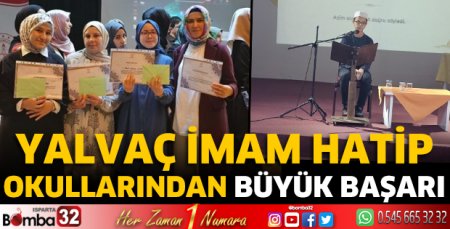 Yalvaç İmam Hatip okullarından büyük başarı