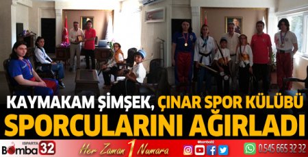 Yalvaç Kaymakamı Şimşek, sporcuları ağırladı