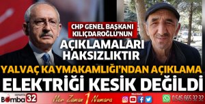 Yalvaç Kaymakamlığından açıklama