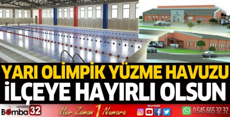 Yalvaç' yarı olimpik yüzme havuzu