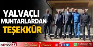 Yalvaçlı Muhtarlardan Teşekkür