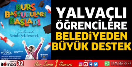 Yalvaçlı öğrencilere belediyeden büyük destek