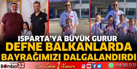 Yalvaçlı sporcu Defne Sertel, Balkan 3.’sü oldu