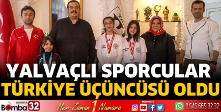 Yalvaçlı sporcular Türkiye üçüncüsü oldu