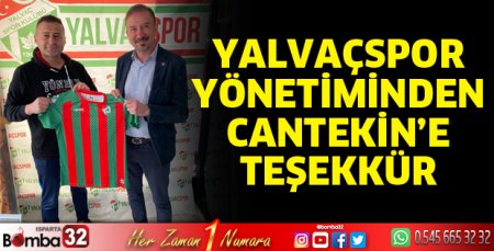 Yalvaçspor Yönetiminden Cantekin'e Teşekkür