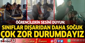 Yalvaç'ta okul kaloriferleri yanmıyor