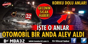 YALVAÇ'TA SEYİR HALİNDEKİ OTOMOBİL ALEV ALDI