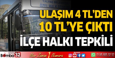 Yalvaç'ta ulaşıma zam