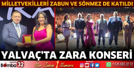 Yalvaç'ta Zara coşturdu
