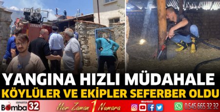 Yangın büyümeden söndürüldü