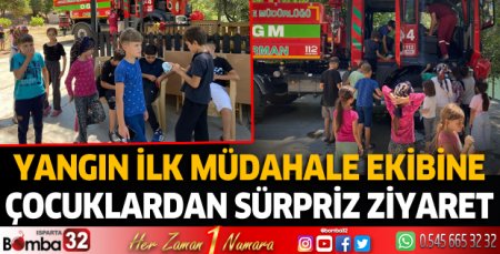Yangın ilk müdahale ekibine sürpriz ziyaret