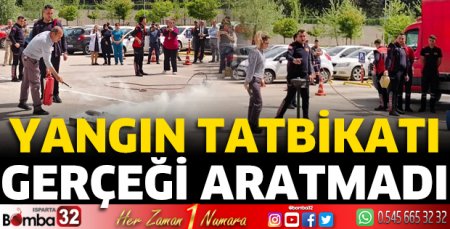 Yangın tatbikatı gerçeği aratmadı