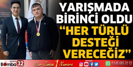 Yarışmada birinci oldu